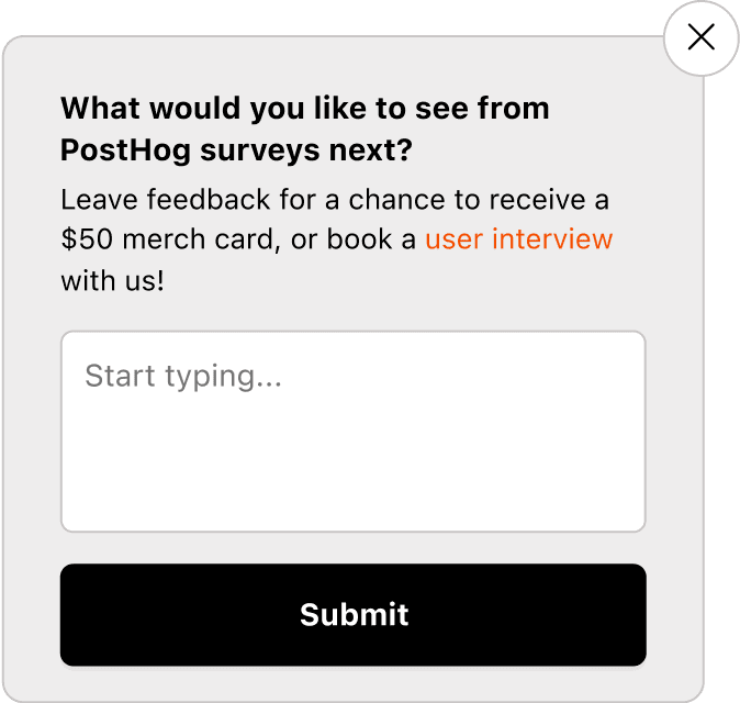 Survey widget example