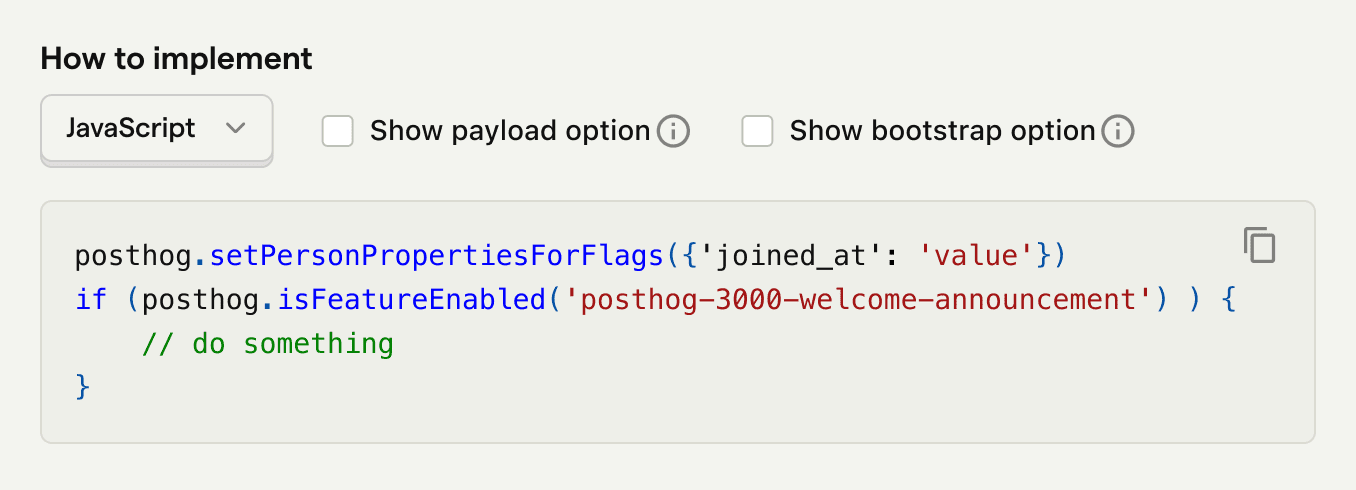 A code snippet to check if the feature flag 'nav' is enabled