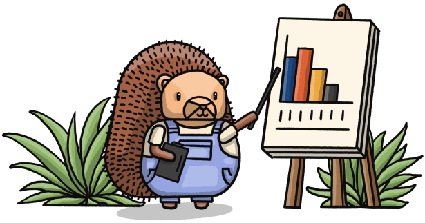 A hedgehog looking at product analytics