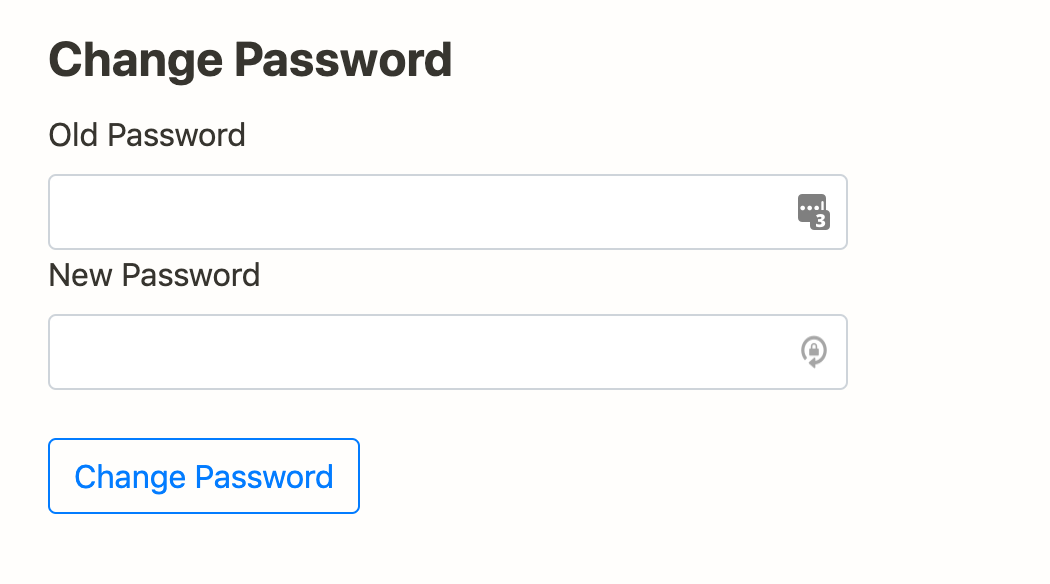 password change